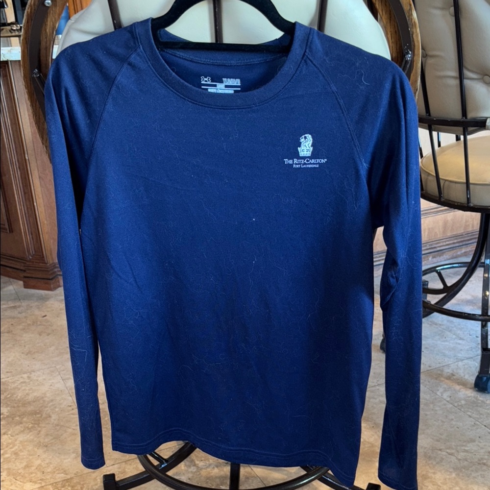 Under Armour Blue Long Sleeve Tee Athletic Fit